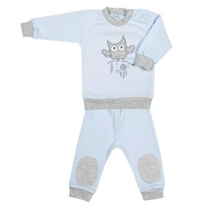 2-dílná kojenecká souprava New Baby Owl modrá Modrá 74 (6-9m)