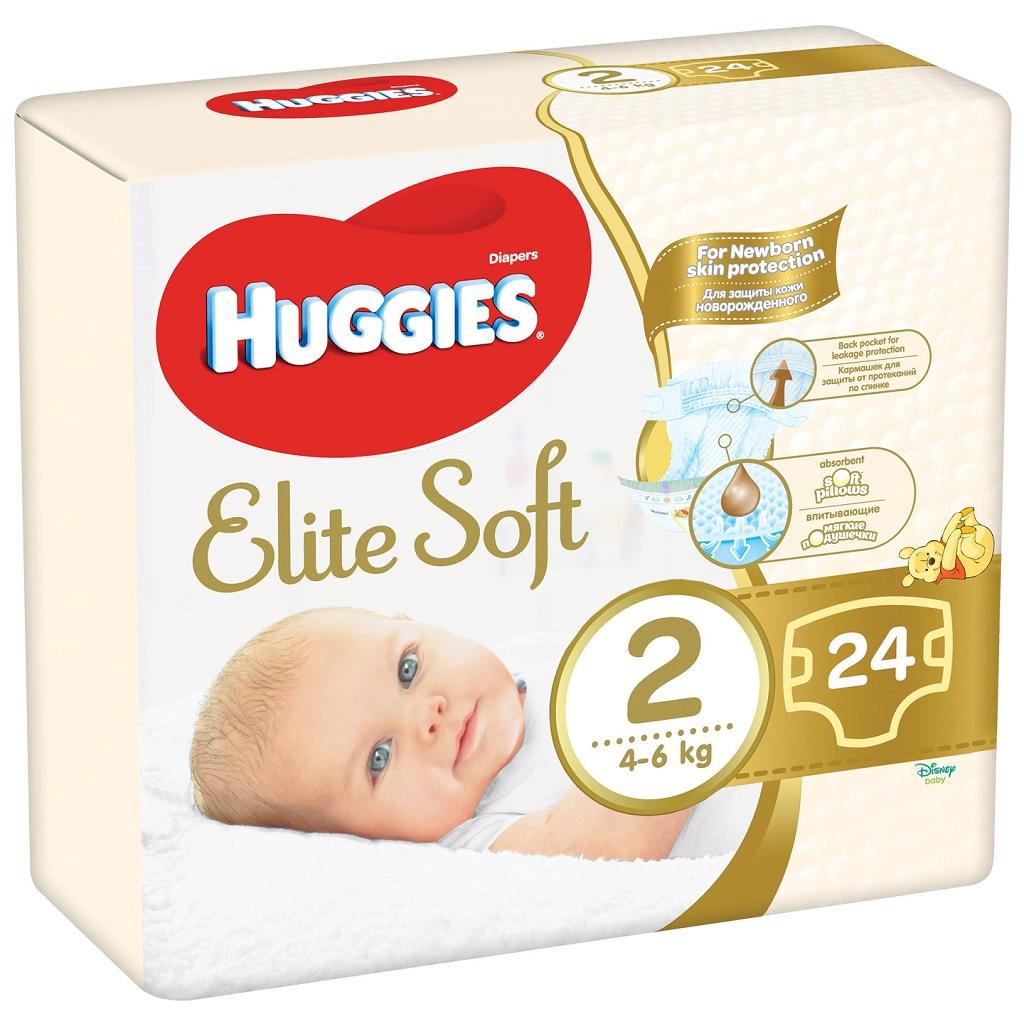 HUGGIES Jednorázové pleny Elite Soft vel. 2, 24 ks