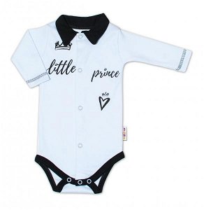 Baby Nellys Body dlouhý rukáv s límečkem, modré Little Prince, 56 (1-2m)