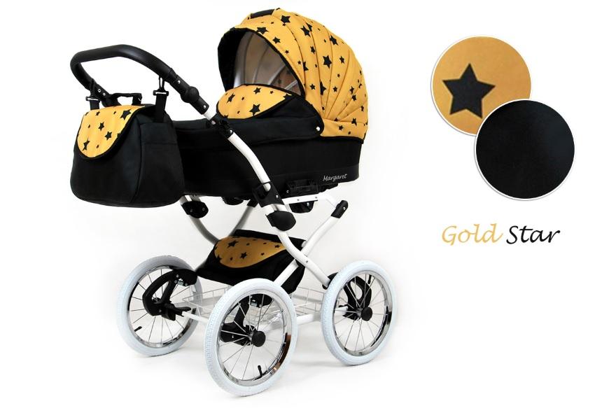 Kombinovaný kočárek Raf-Pol Baby Lux Margaret White 2019 Gold Star