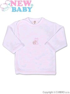 Kojenecká košilka s vyšívaným obrázkem New Baby růžová Růžová 56 (0-3m)