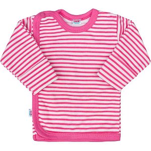 Kojenecká košilka New Baby Classic II s růžovými pruhy Růžová 56 (0-3m)
