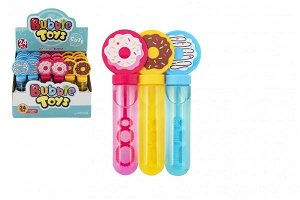 Bubble Toys Bublifuk trubice donut/kobliha 14cm 3 barvy 24ks v boxu