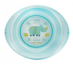 Canpol Babies Plastový talířek - Rhino, modrý