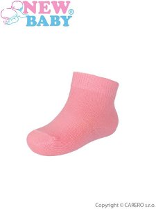Kojenecké bavlněné ponožky New Baby růžové Růžová 62 (3-6m)