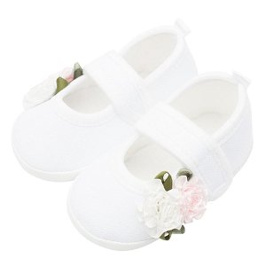 Kojenecké capáčky New Baby Linen bílé 12-18 m roses Bílá 12-18 m