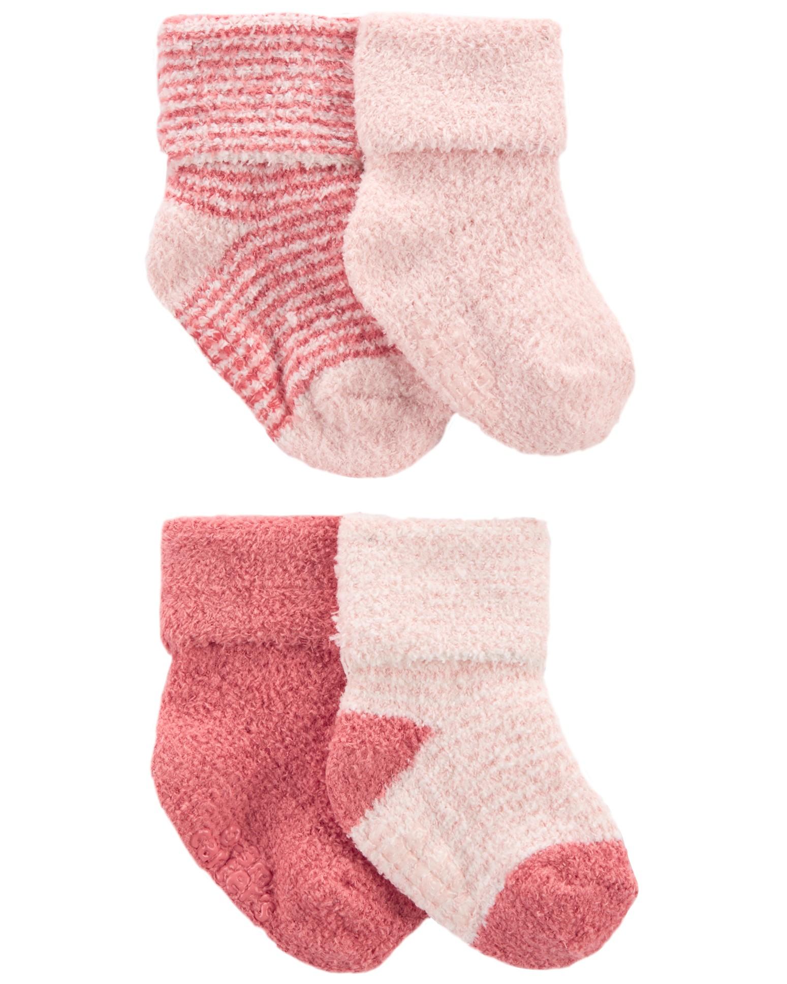 CARTERS CARTER'S Ponožky Stripes Pink dívka LBB 4ks NB/ vel. 56