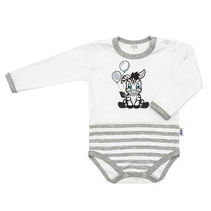 Kojenecké bavlněné body New Baby Zebra exclusive Bílá 86 (12-18m)