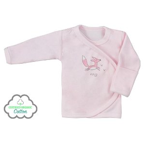 Kojenecká košilka z organické bavlny Koala Lesní Přítel růžová Růžová 62 (3-6m)