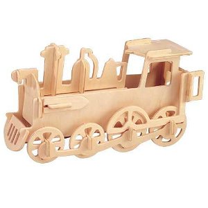 Woodcraft construction kit Woodcraft Dřevěné 3D puzzle malá lokomotiva