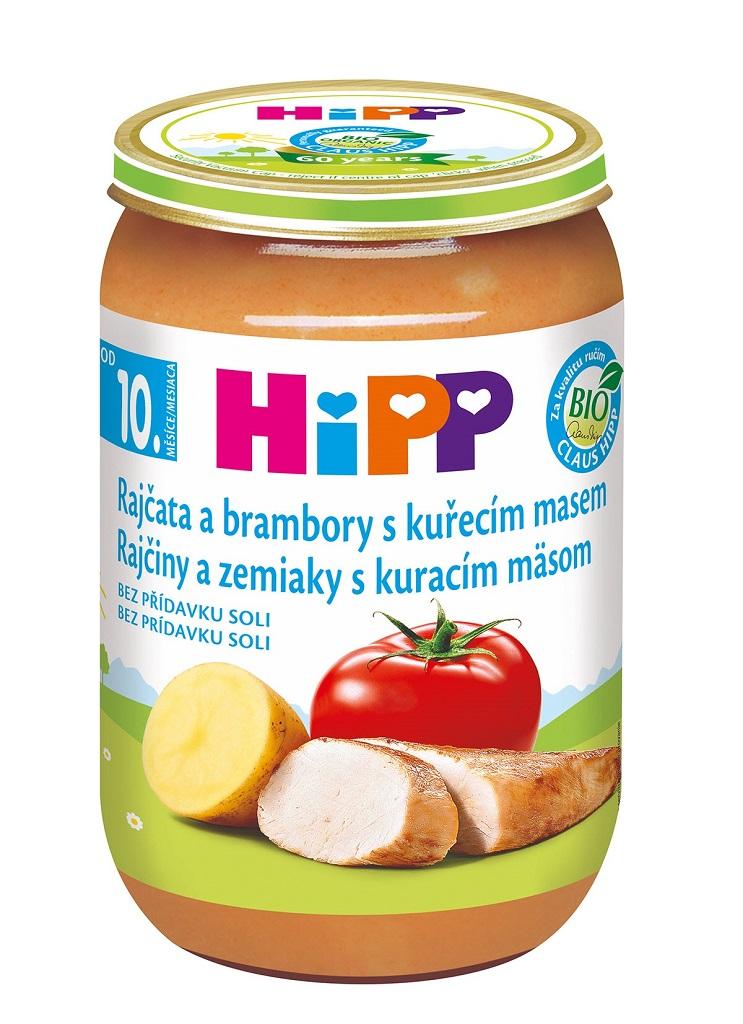 HIPP HAMI Příkrm masozeleninový Rajčata a brambory s kuřecím masem BIO 220 g, 10m+