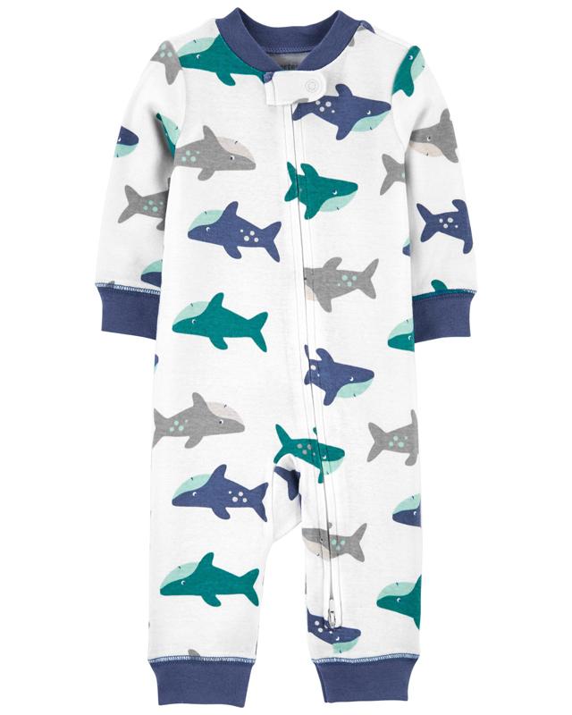 CARTERS CARTER'S Overal bez nožiček zip Sleep & Play Shark chlapec 3 m, vel. 62
