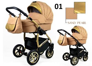 Kombinovaný kočárek Raf-Pol Baby Lux Gold Lux 2019 Sand Pearl