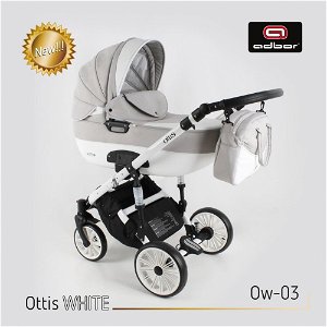 Kombinovaný kočárek 3v1 Adbor Ottis White 2019 Ow-03