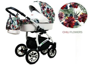 Kočárek Raf-Pol Baby Lux Tropical 2020 Chili Flowers