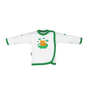 Kojenecká bavlněná košilka New Baby Liška zelená Zelená 50