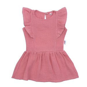 Kojenecké mušelínové šaty New Baby Summer Nature Collection růžové Růžová 74 (6-9m)