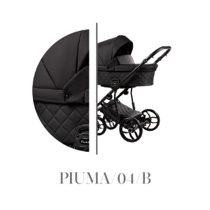 Kombinovaný kočárek Baby Merc 2v1 PIUMA 2021, černý rám PIUMA/04/B
