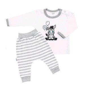 2-dílná kojenecká souprava New Baby Zebra exclusive Bílá 80 (9-12m)