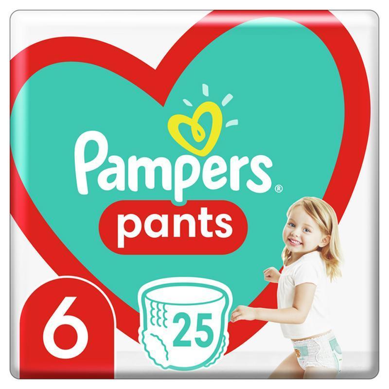 PAMPERS Plenkové kalhotky Pants vel. 6, 25 ks, 15 kg+