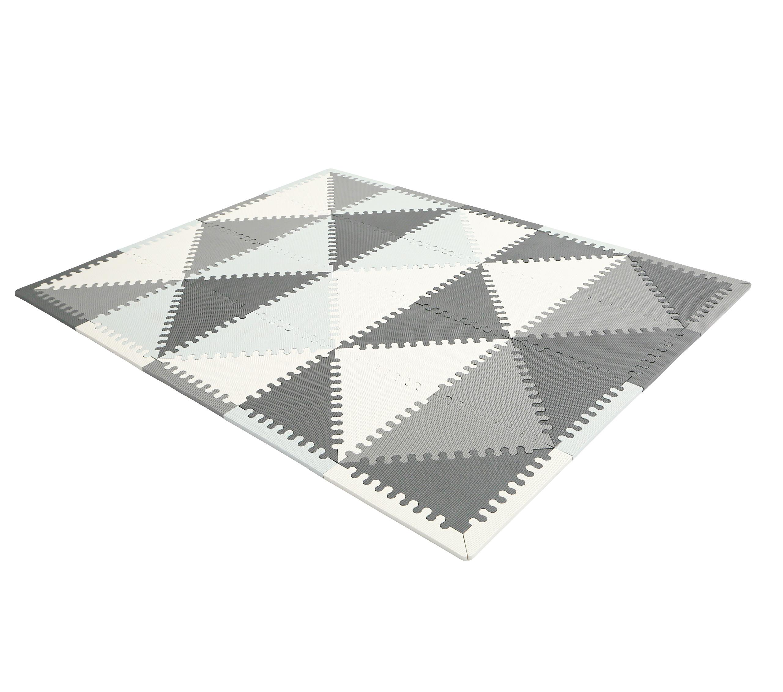 Vzdělávací pěnová podložka Ecotoys puzzle 127 x 157 cm šedá