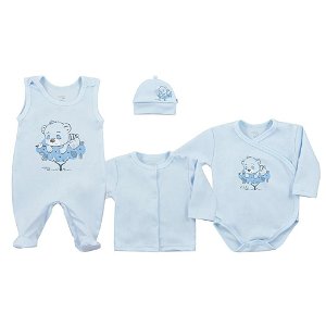 4-dílná kojenecká souprava Koala Sleeping Bear modrá Modrá 50