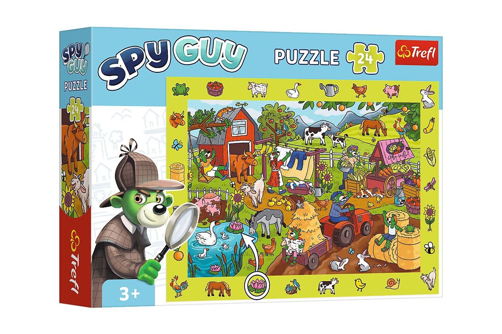 Trefl Puzzle Spy Guy - Farma 18,9x13,4cm 24 dílků v krabici 33x23x6cm