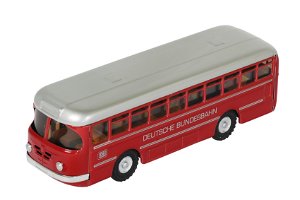 Kovap Autobus Deutsche Bundesbahn kov 19cm červený v krabičce Kovap