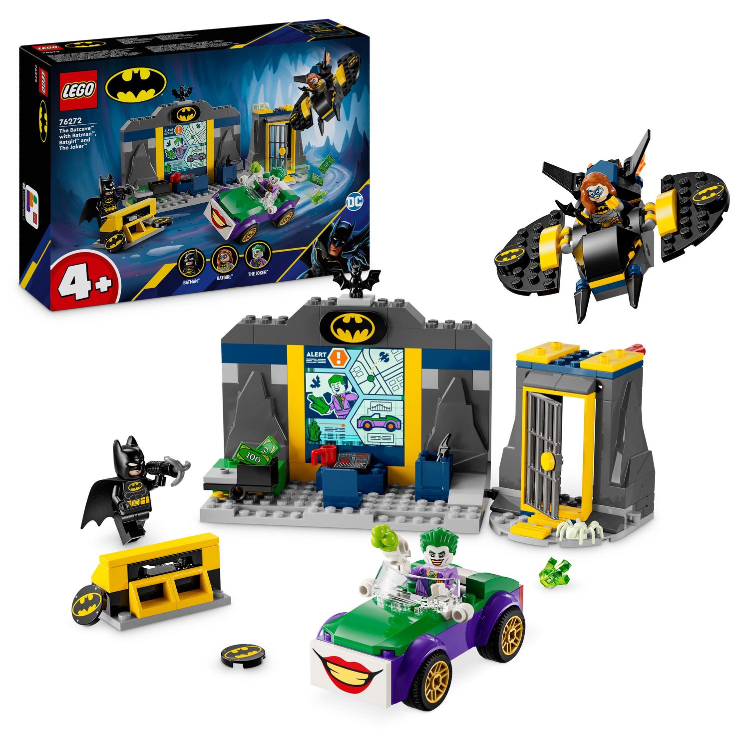 LEGO DC Batman 76272 Batmanova jeskyně a Batman™, Batgirl™ a Joker™