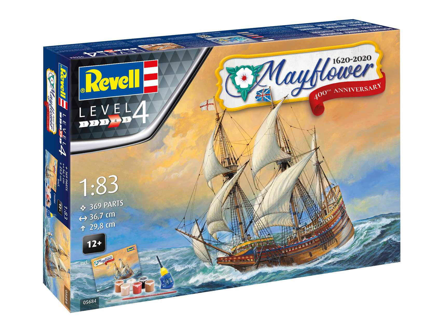 Revell Gift-Set loď 05684 - Mayflower 400th Anniversary (1:83)