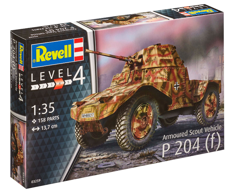 Revell 03259 Plastic ModelKit military - Armoured Scout Vehicle P 204 (f) (1:35)