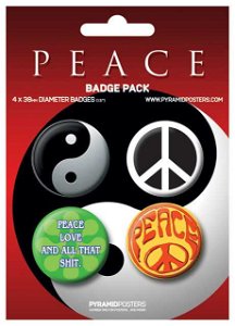 Placka set - Peace - 4x38mm