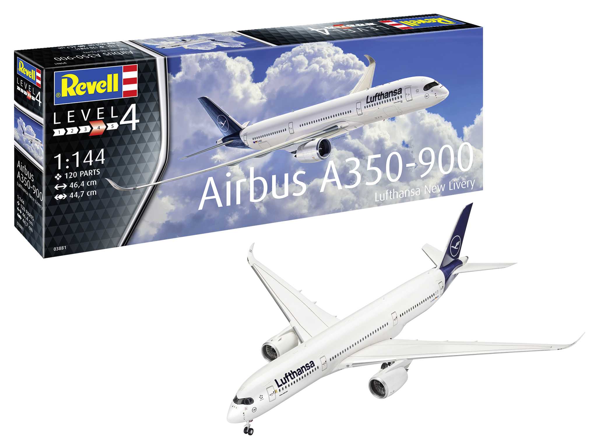 Revell Plastic ModelKit letadlo 03881 - Airbus A350-900 Lufthansa New Livery (1:144)