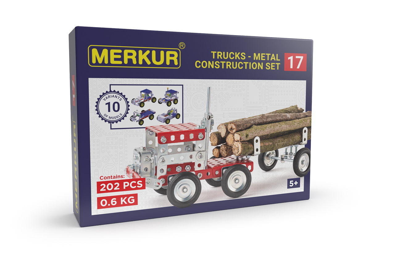 MERKUR - Stavebnice Merkur 017 Kamión, 202 dílů, 10 modelů