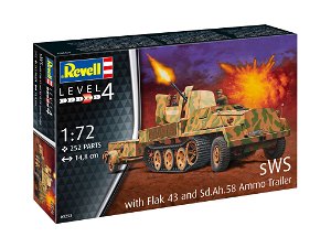 Revell Plastic ModelKit military 03293 - sWS mit Flak-Aufbau als Sfl. mit 3,7cm Flak 43 (1:72)