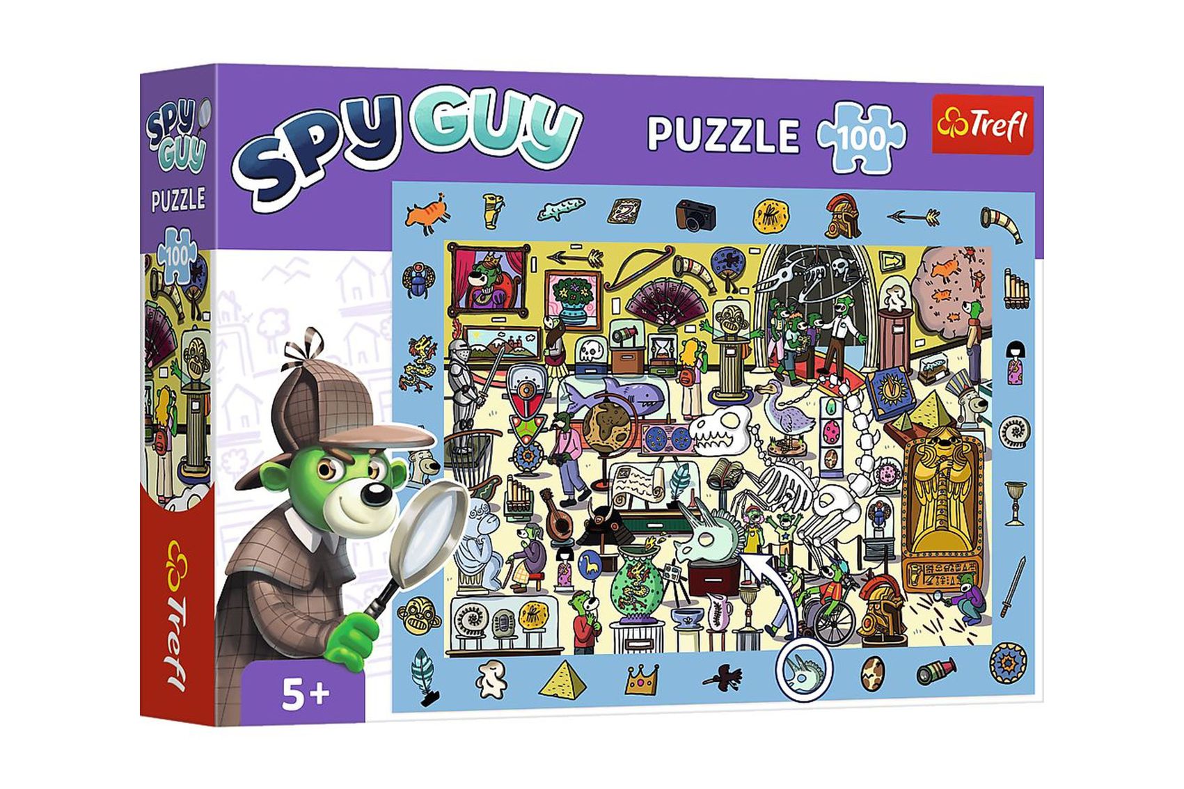 Trefl Puzzle Spy Guy - Muzeum 48x34cm 100 dílků v krabici 33x23x6cm