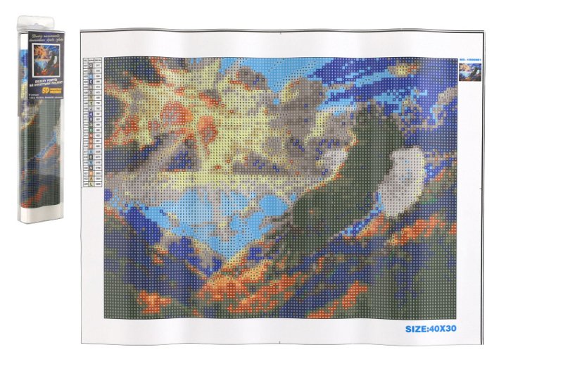 SMT Creatoys Diamantový obrázek Orel na obloze 40x30cm s doplňky v blistru 7x33x3cm
