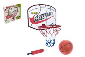 teddies Basketbalový koš + míč s pumpičkou 49,5x41,5x4cm