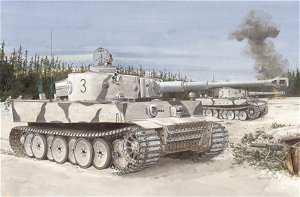 Dragon Model Kit tank 6600 - Pz. Kpfw.IV AUSF.E TIGER I INITIAL PRODUCTION, s Pz Abt.502, LENINGRAD REGION 1942/1943(SMART KIT) (1:35)