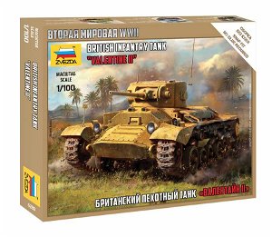 Zvezda Wargames (WWII) 6280 - British Infantry Tank Valentine II (1:100)