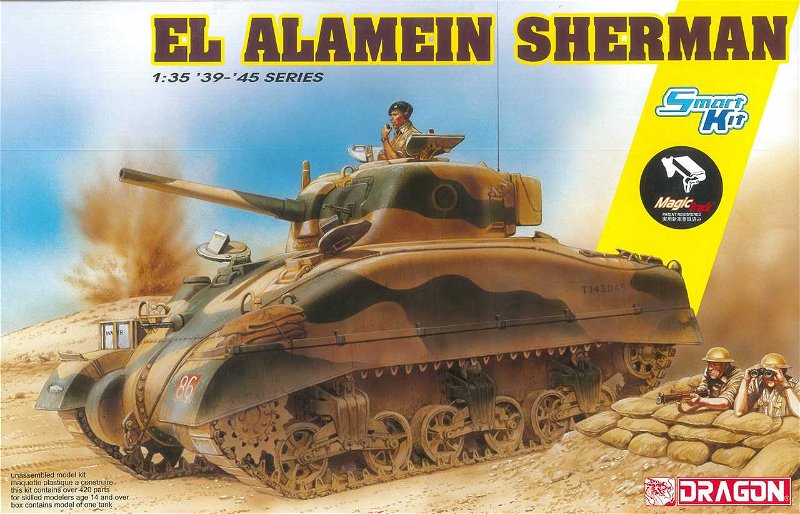 Dragon Model Kit tank 6617 - El Alamein Sherman (w/Magic Tracks) (SMART KIT) (1:35)