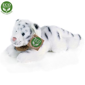 Rappa Plyšový tygr bílý ležící 17 cm ECO-FRIENDLY