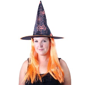 Rappa Klobouk čarodějnice/Halloween s vlasy