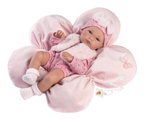Rappa Llorens 63592 NEW BORN HOLČIČKA - realistická panenka miminko s celovinylovým tělem -35 cm