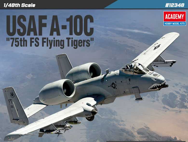 Academy Model Kit letadlo 12348 - USAF A-10C "75th FS Flying Tigers" (1:48)