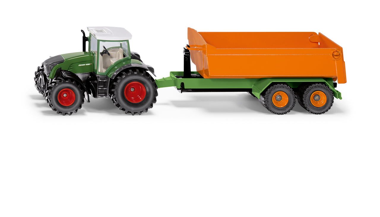 SIKU 1989 Farmer - traktor Fendt s vyklápěcím přívěsem, 1:50