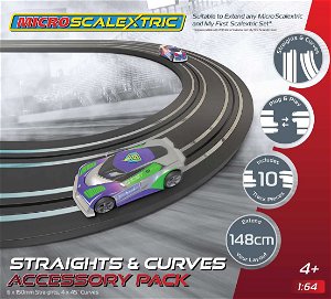 Scalextric Rozšíření trati MICRO SCALEXTRIC G8045 - Track Extension Pack - Straights & Curves