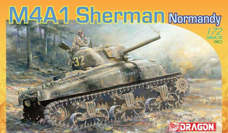 Dragon Model Kit tank 7273 - M4A1 Sherman Normandy 1944 (1:72)