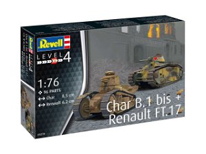 Revell Plastic ModelKit military 03278 - Char B.1 bis & Renault FT.17 (1:76)