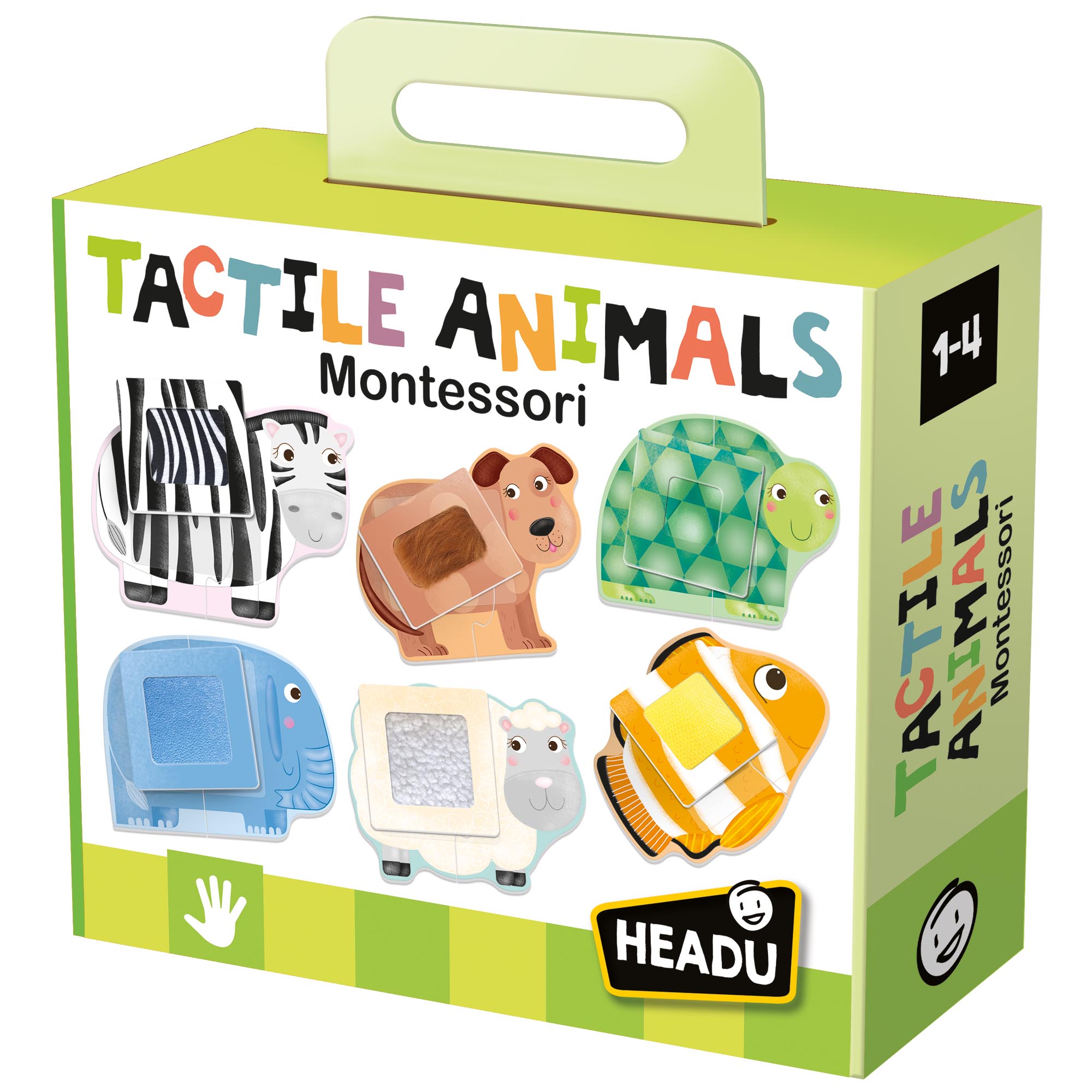HEADU EN: Montessori - Dotykové puzzle - Zvířátka
